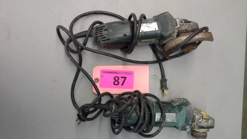 lot 87 image: Pair of Metabo Grinders