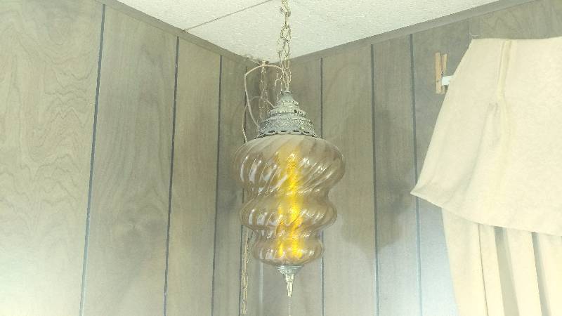 lot 54 image: Amber Hanging Light