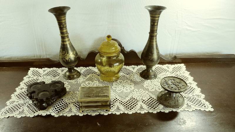 lot 103 image: Vases, Candle Holders, ect.