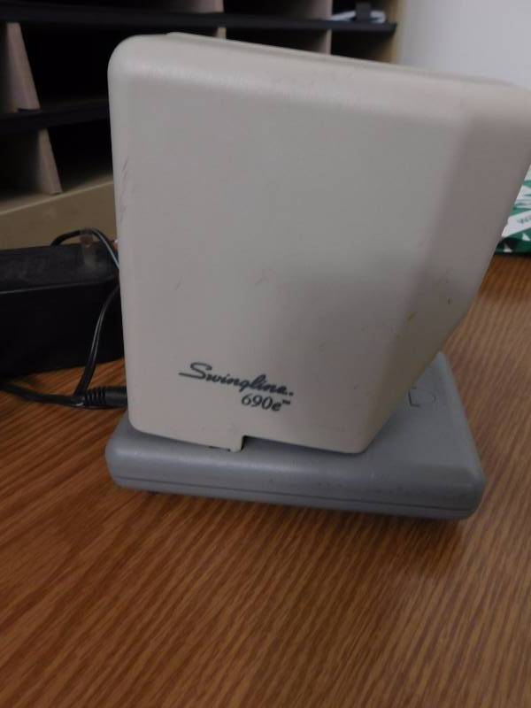lot 181 image: Desk, Printer, Power Stapler and Toner