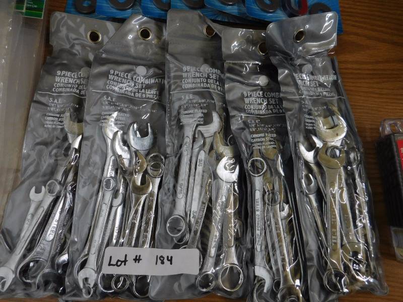 lot 184 image: Wrench set, Nail Assortment, Magnets, & Emergency Water Bags