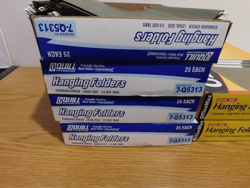 lot 211 image: Hanging Folders, 13 Tab Folders, Avery Indexes