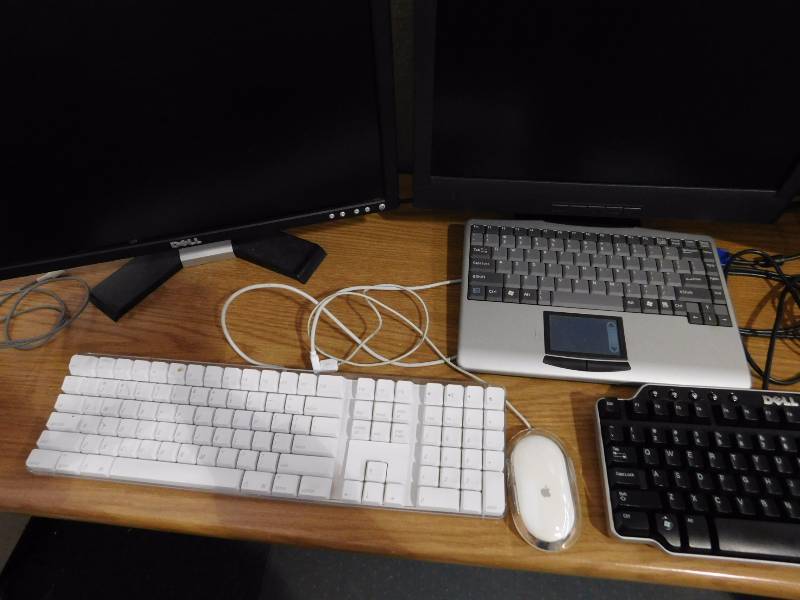 lot 223 image: Computer Monitors, Key Boards, Mouse & Speakers