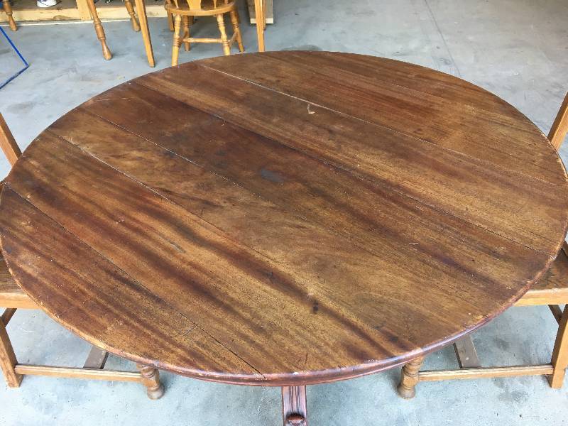 Antique Round Table and Chairs