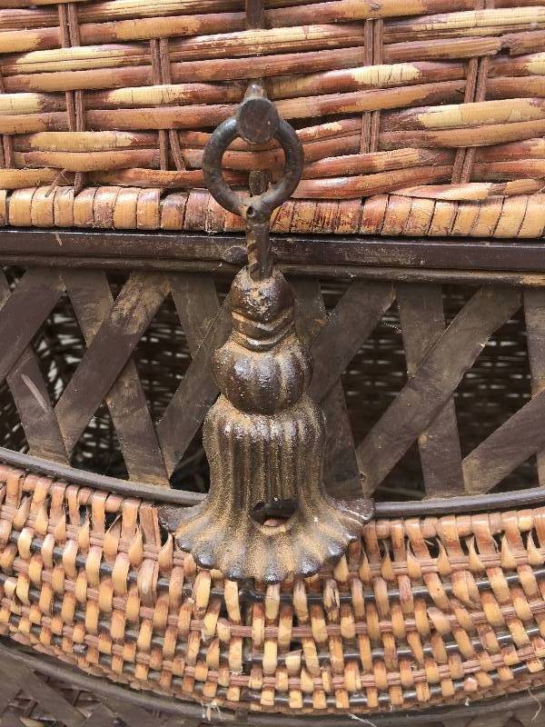 Antique Wicker Firewood Holder