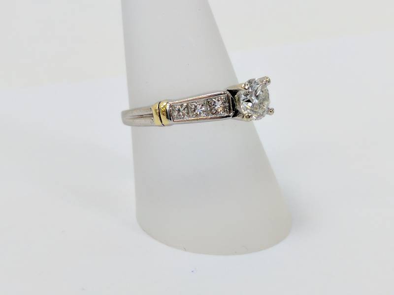 Womens Platinum & 18kt Wedding Engagement Ring 1.5 CTW