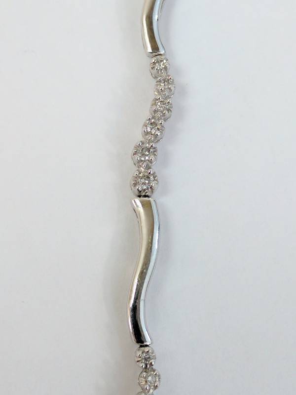 Womens Channel 10kt WG Diamond Bracelet .27 CTW