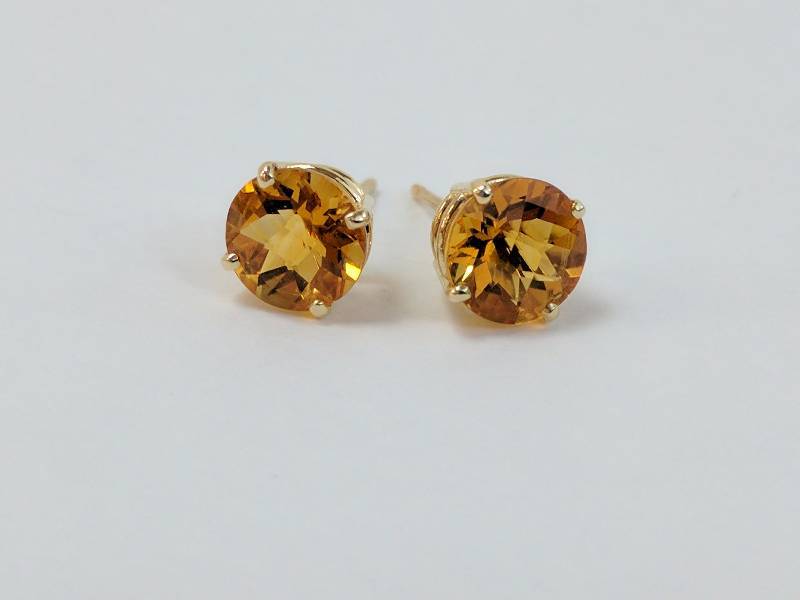 14kt Citrine Stud Earrings