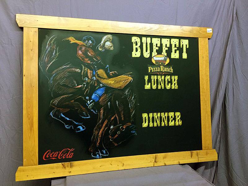 lot 37 image: Coke Pizza Ranch buffet sign