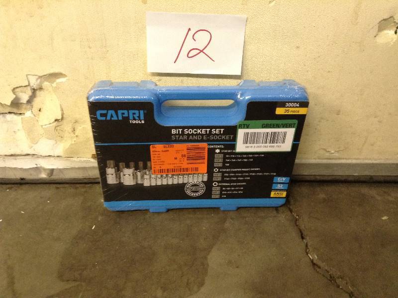 lot 12 image: Capri Tools Bit Sockrt Ser stasr an E-Socket new