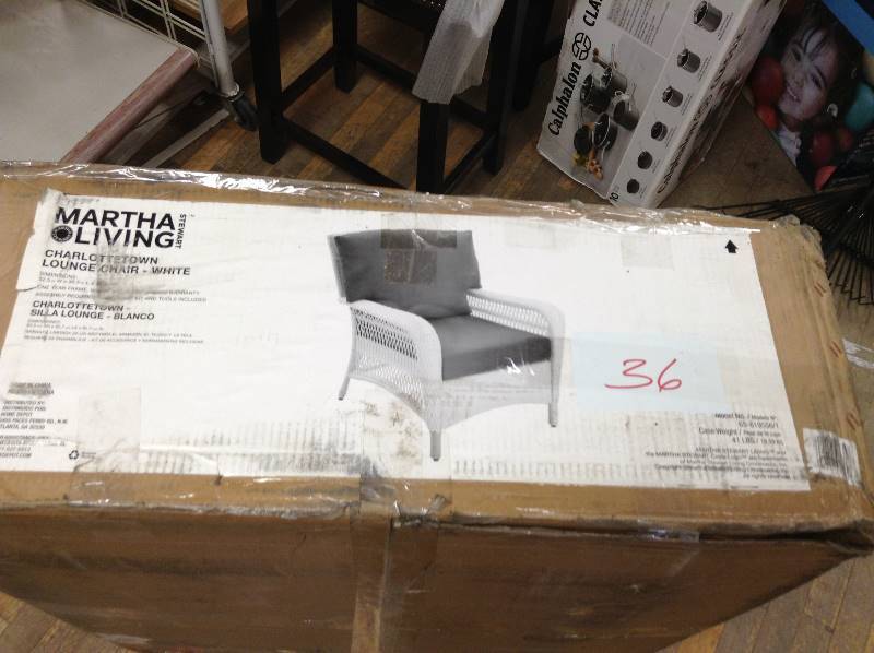 lot 36 image: Martha Living Charlottetown Lounge Chair White
