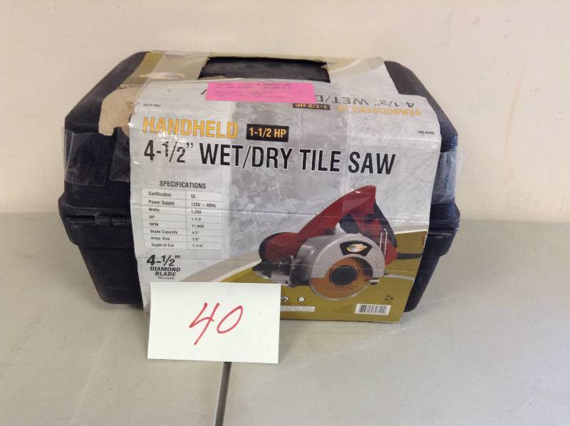 lot 40 image: 4 12 Circular Tile Saw
