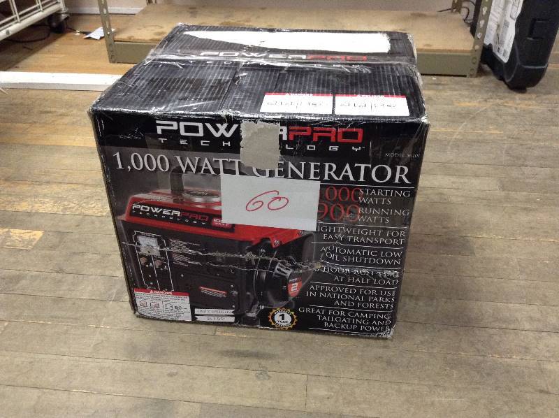 lot 60 image: Power Pro 1000 Watt Generator