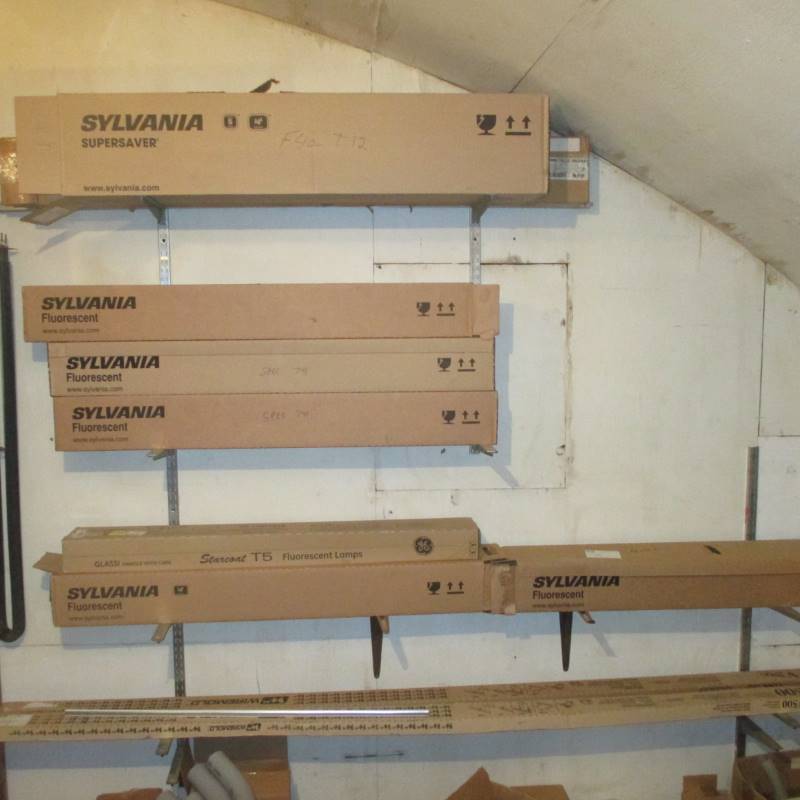 lot 70 image: (7) Boxes of Fluorescent Light Bulbs (3) Boxes of Raceway