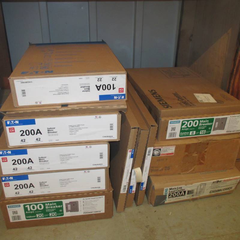 lot 83 image: (8) (New) Breaker Boxes