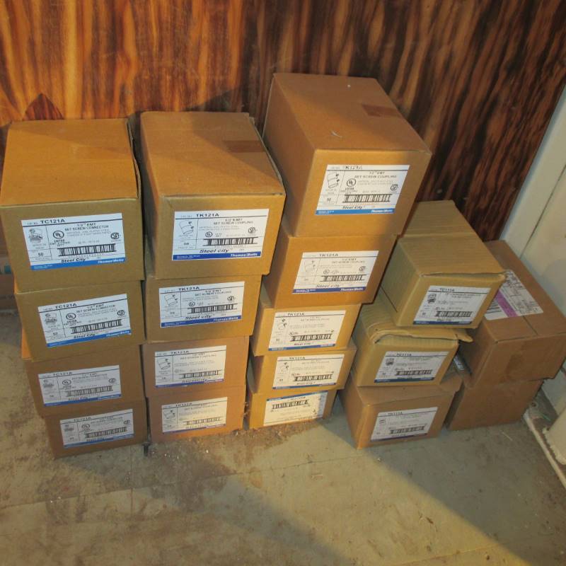 lot 84 image: (18)Un-opened Boxes of Steel Conduit Fittings