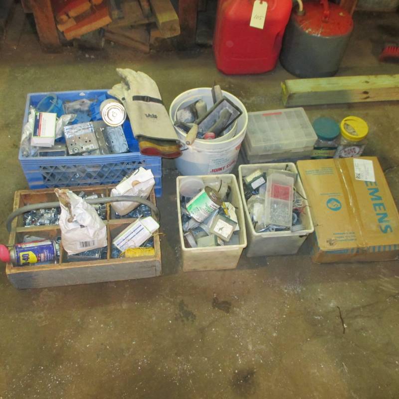 lot 107 image: Misc. Hardware & Electrical Supplies (see pics)
