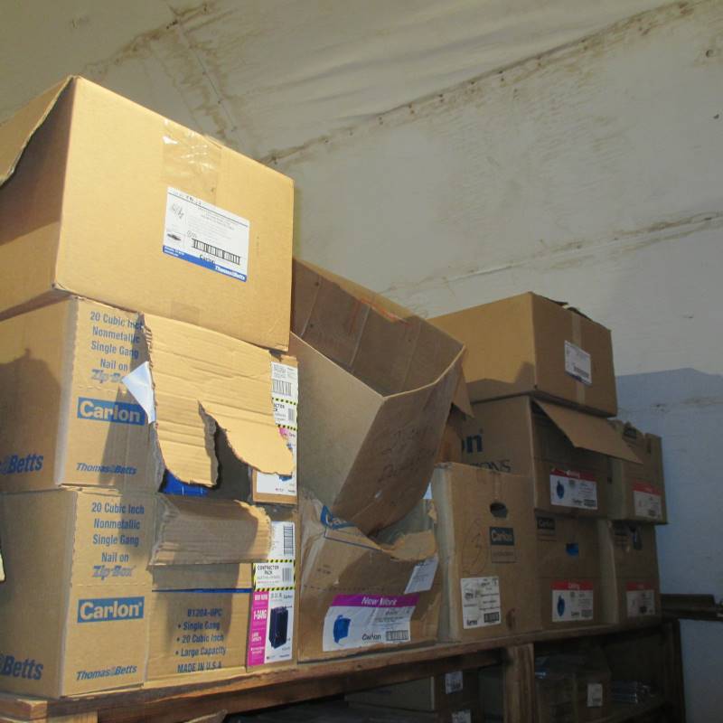 lot 133 image: 100s of Plastic Electrical Boxes & Light Boxes