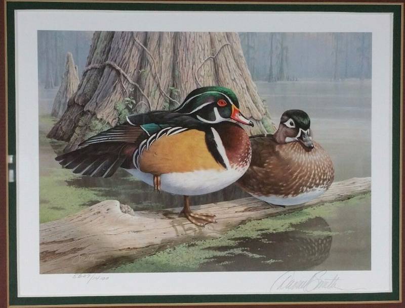 lot 3 image: 1985 Georgia Waterfowl Stamp Print by Daniel Smith First Edition 562714100