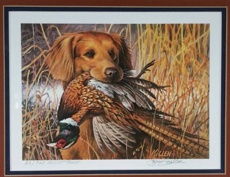 lot 4 image: 1985 Minnesota Pheasant Stamp Print by Jim Killen Artist Proof 62368