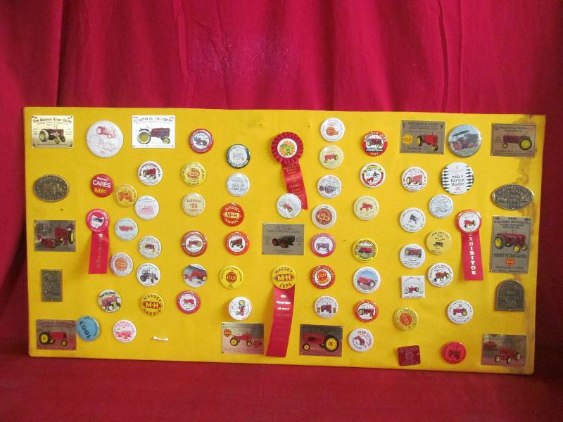 lot 36 image: Massy Ferguson pins, buttons
