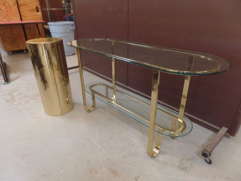 lot 708 image: CONTEMPORARY TABLE AND STAND
