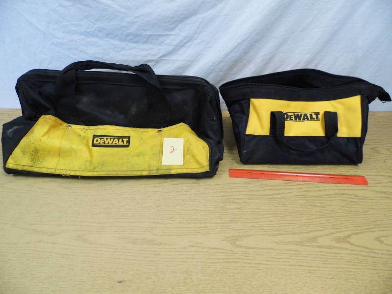lot 2 image: Medium and Small DeWalt Tool Bags