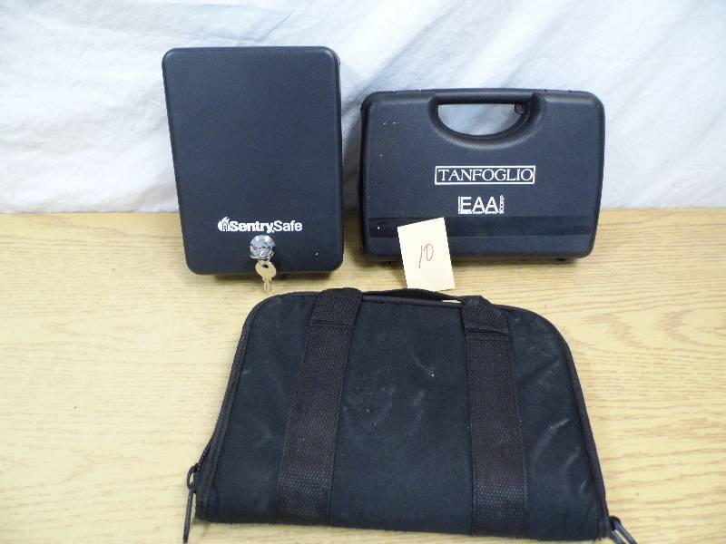 lot 10 image: Sentry Lock Box - 2 Pistol Cases