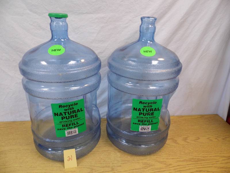 lot 21 image: 2 Plastic Water Bottles