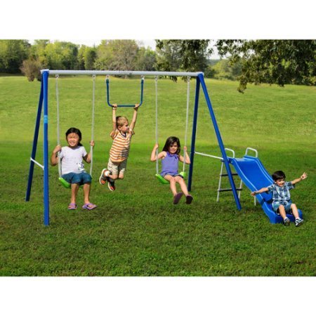 lot 15 image: New Flexible Flyer Fun-Time-Fun Metal Swing Set - NEW