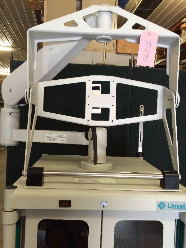 lot 87 image: Wow Retails Used $2000 CONMED Linvatec Enclosed Mobile Video Endoscopy Cart Tower Glass Doors On Front & Metal Doors On Back  Multiple Shelves MANY USES - Built To Last A Lifetime