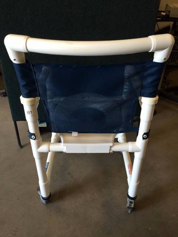 lot 4 image: WoW Retails Used $200 Innovative Products Unlimited Mobile Deluxe Shower Commode Chair Medium 300lb Capacity With Locking No Rust Wheel Brakes - Nice Condition