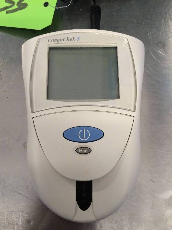 lot 4 image: Roche Diagnostics Coaguchek S Automated Blood Coagulation Analyzer Meter