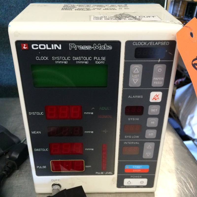 lot 6 image: Colin Press Mate BP-8800 NIBP Blood Pressure Vital Signs Sphygmomanometer Monitor with Printer Includes Cuff - Super Working Condition