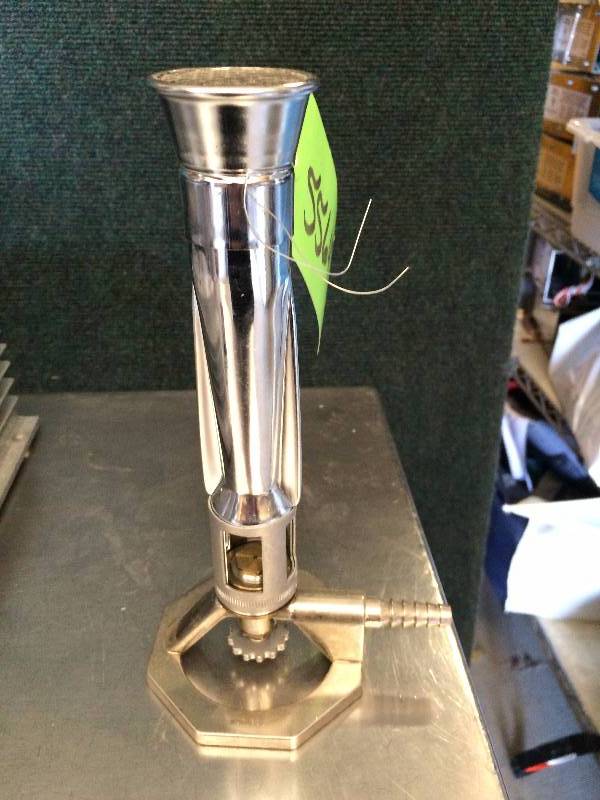 lot 9 image: Laboratory Scientific Humboldt H-5550 High Temperature Bunsen Burner Venturi Tube with 6200.1 Base - Meker Top for MixedNatural Gas - Appears New