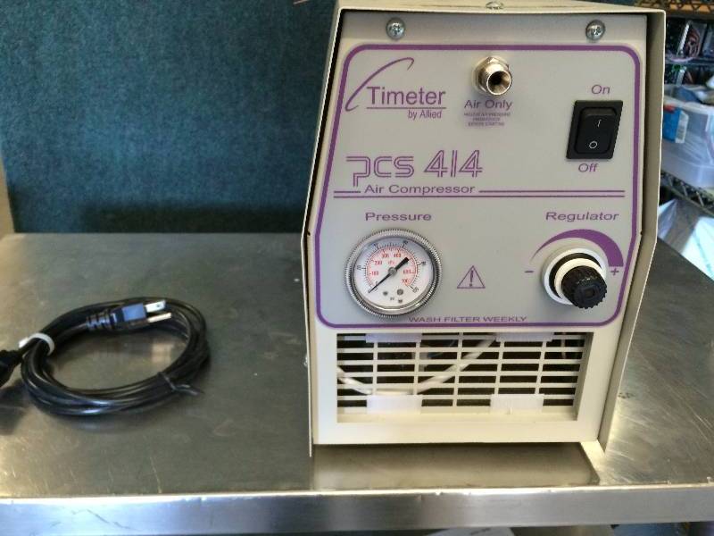 lot 82 image: Retailed Used $600 Allied PCS 414 Timeter Medical Air Compressor Hospital Grade Performance in a Quiet, Durable Package