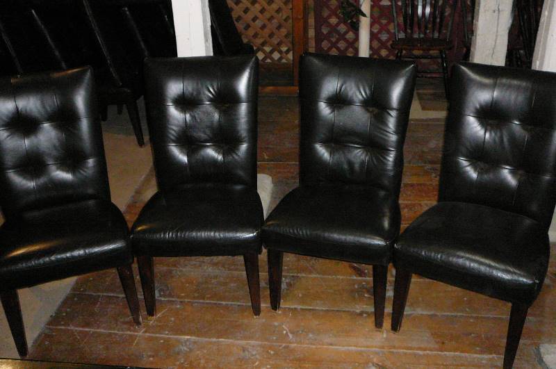 lot 43 image: Leather Dining Chairs