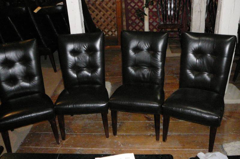lot 44 image: Leather Dining Chairs