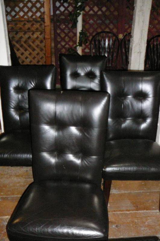 lot 45 image: Leather Dining Chairs
