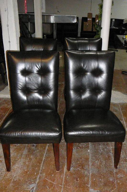 lot 47 image: Leather Dining Chairs