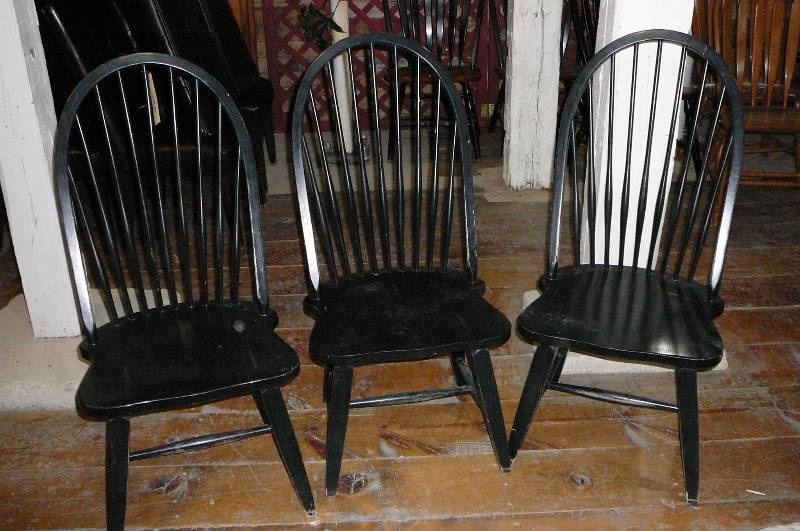 lot 49 image: Wooden Dining Chairs