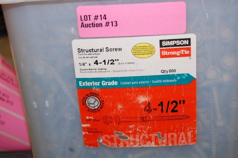 14 x 4 12 Structural Screw-Exterior Use