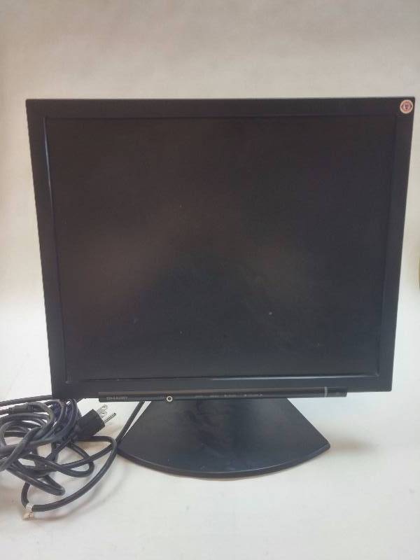 lot 826 image: SHARP LL-172CB Black 17 16ms LCD Monitor GOOD WORKING CONDITION