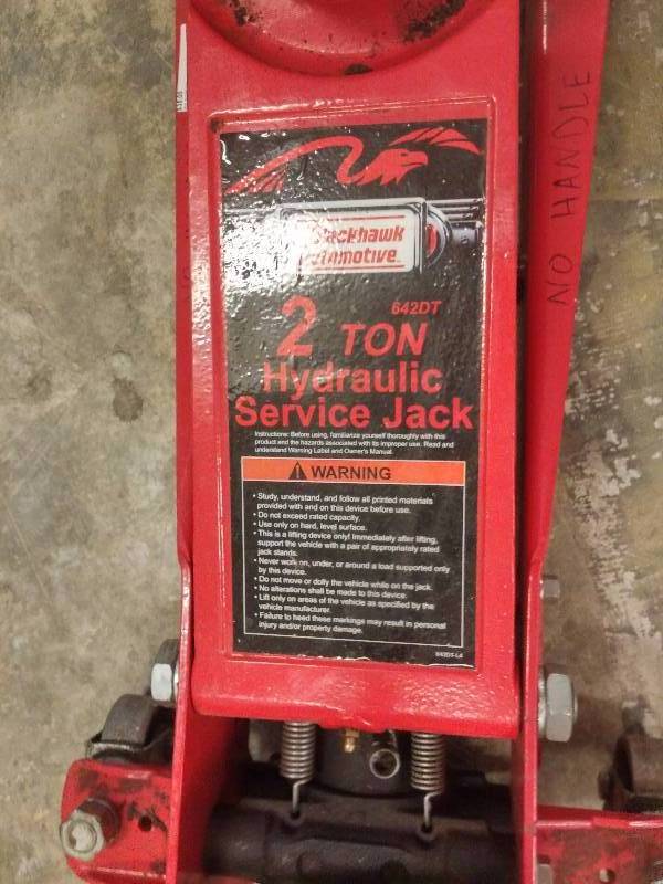 lot 860 image: Blackhawk 2 Ton Floor Jack WORKS - SEE DESCRIPTION