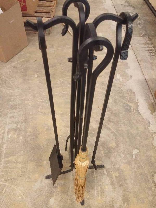 lot 874 image: Unbranded 4-piece Fireplace Tool Set UNUSED