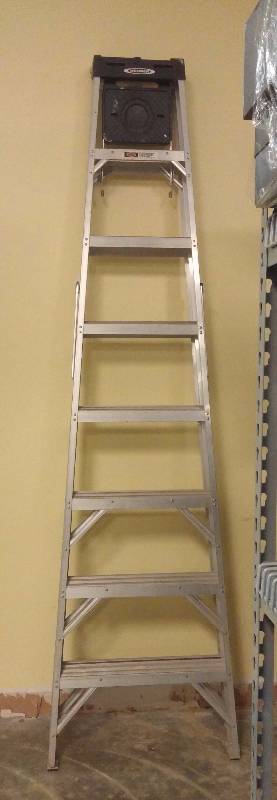lot 929 image: Werner 378 8-ft Type IA Aluminum Stepladder GOOD WORKING CONDITION