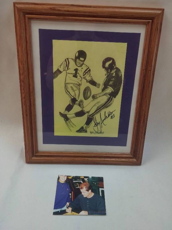 lot 927 image: Signed Framed Gary Anderson Print GOOD CONDITION