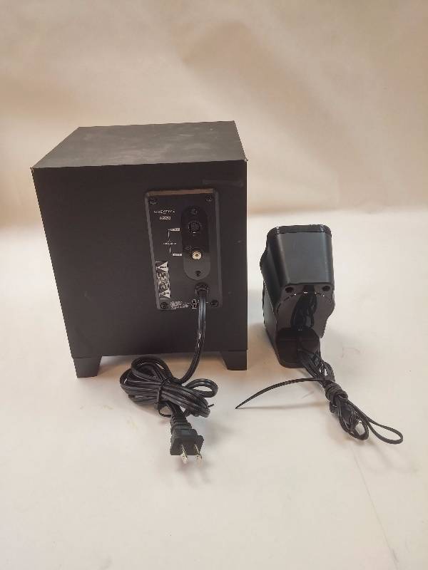 lot 915 image: Creative Labs 2.1 Creative A220 Speaker System MISSING SPEAKER
