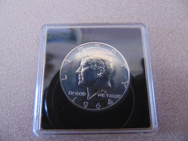 lot 104 image: 1964 Half Piece Silver Coin