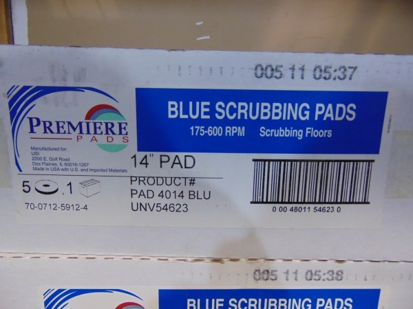 lot 116 image: (2) Boxes of 15 Blue Floor Scrubber Pads